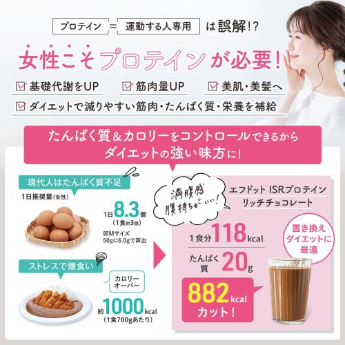 F.dot ISR Protein [Rich Chocolate] 450g Soy Whey Protein Diet Intestinal Health Replacement for Women Made In Japan