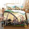 City, Roller Coaster Bed Ensemble Luxury Bedspread Cover Collection 3d Bedding Bed Linen Queen Size Size Bed Ensemble Fashion Design Bed Ensemble
