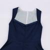 Women’s Classic Flared Dress with Ruffled Sleeves and Waist for Costume or Daily Wear