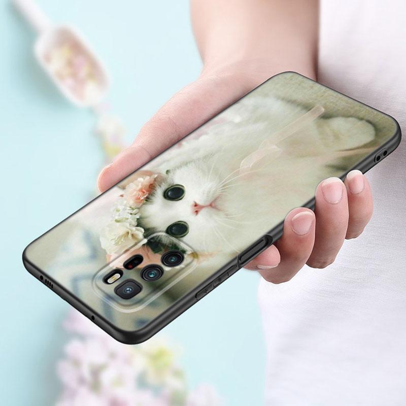 Funny Cat Dog Phone Case For Xiaomi Redmi Note 11 10 9 8 Pro 11T 5G 10T 10S 9S 9T 9i 9C 9A 8T Soft TPU Black Cover Coque Funda