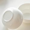 Leyongtu Pure White Ceramic Straight Bowls Set