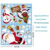 Christmas Window Static Stickers 2/4 Sheet Easy Peel Removable Santa Reindeer Snowflake Decals for Winter Holiday Party Decor
