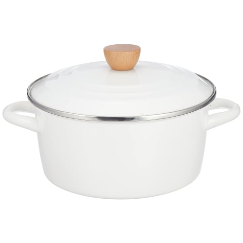 Pearl Metal Presage Enamel Pot, 22cm, White