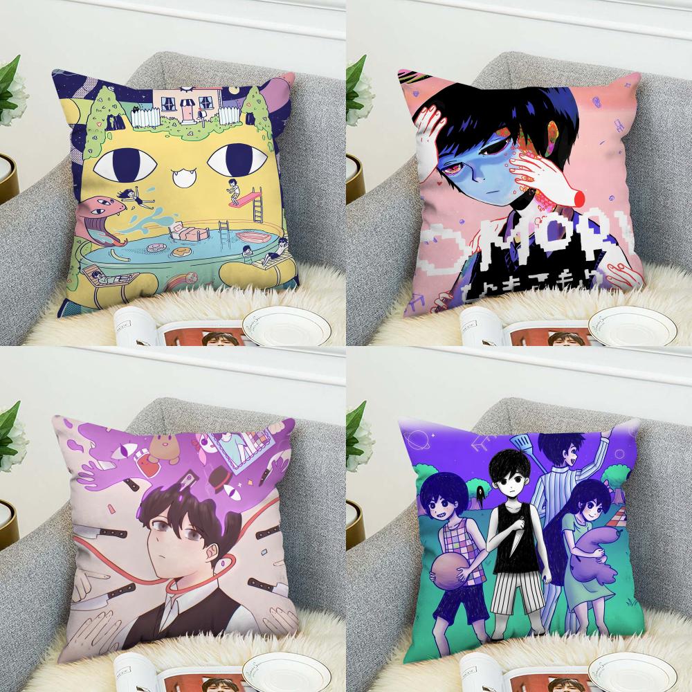 Game OOMORI Pillow Case For Car Sofa Decorative Home Doublesided Print Plush Square Throw Pillow Cushion Cover
