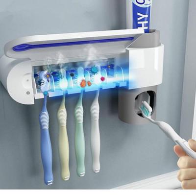Antibakterieller UV-Zahnbürstenhalter Automatischer Zahnpastaspender Sterilisieren Sie das Werkzeug für Badezimmerzubehör