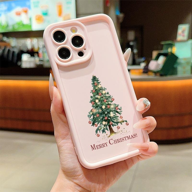 Lantern Christmas Tree for iPhone15promax Mobile Phone Case 14/16 Apple 13 All-inclusive Edge 11/12 Anti-drop
