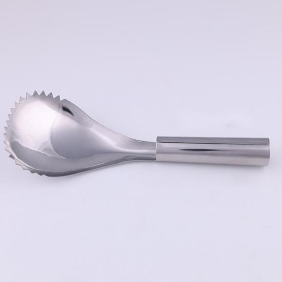 Gezahnter Eisbrecherlöffel Edelstahl-Eisschaufel Fruchtfleischseparator Eisportionierer mit ergonomischem Griff Küchenlöffel für Smoothies, Eisschnee