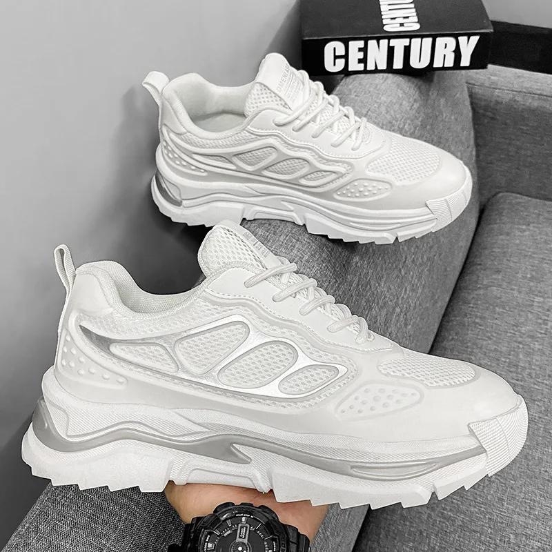 Spring Autumn New Fashionable Men's Sneakers Mesh Breathable Lightweight Soft Bottom Casual Running Shoes Zapatillas Deportivas