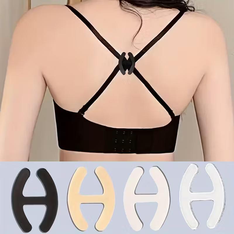 4Pcs/Set Invisible Bra Buckle Clip Adjustable H Shaped Bra Buckles That Push Up Control Useful Buttons For Women's Lingerie & Underwear Accessories