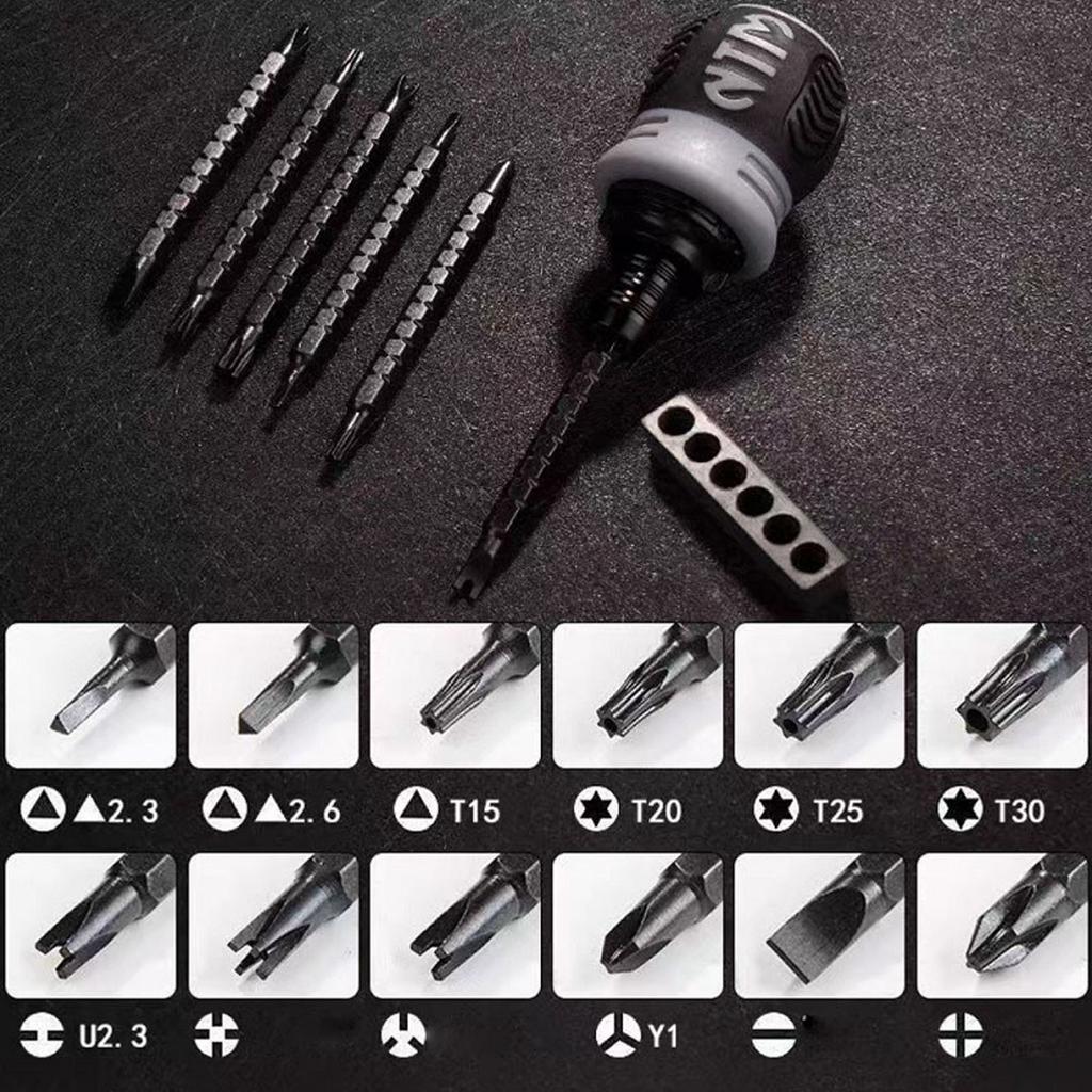  ature Ratchet Screwdriver with 3-Stage Telescopic Handle