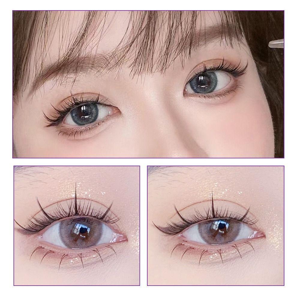 Soft PBT Material Individual Lash Clusters Mixed Length Peacock Fish Lashes For Beginner