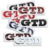 1 szt. metalowy emblemat z literami 3D GTD na samochód, naklejka na tylne drzwi, bagażnik dla Volkswagen VW Passat B5 B7 Polo Tiguan Golf Touran