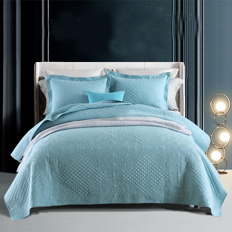 Rungrape Solid Quilted Cotton Bedspread On The Bed Double Queen King Size Bed Cover Quilts Bed Linen Summer Bed Spread Clothes