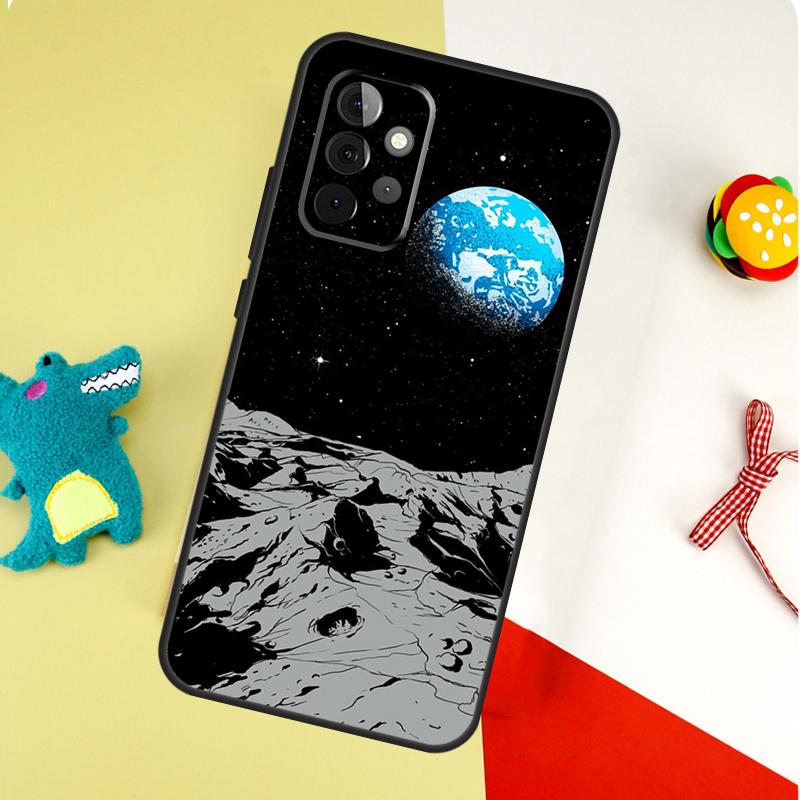 Moon Stars Space For Samsung Galaxy A53 A33 A13 A54 A34 A14 A55 A35 A15 A05 A06 A16 A22 A32 A52 Phone Case