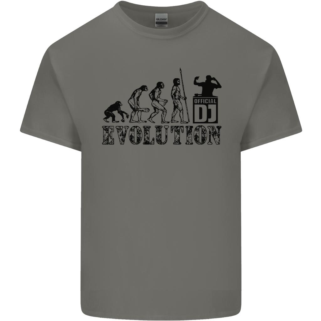 Evolution of a DJ Music DJing Vinyl Decks Unisexs Light Cotton TShirt
