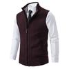 Casual Men's Vest, Vest, Camisole, Vest, Stand Up Collar, Sleeveless Knit, Casual, Thick, Autumn and Winter
