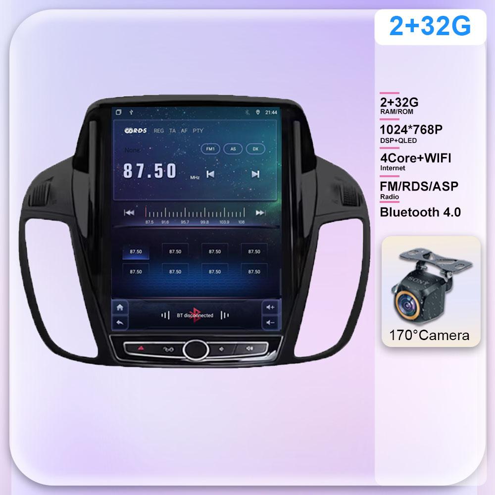 9.7 Inch Android For Ford KUGA C-max Escape 2013 - 2015 Car Radio Auto Multimedia Player GPS Navigation Carplay 5G WIFI No 2Din