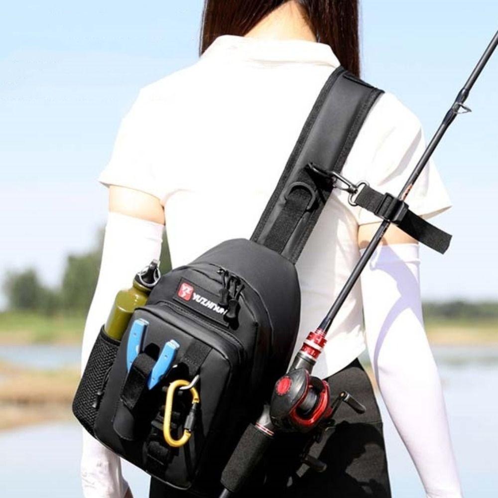 Waterproof Fishing Chest Bag Rod Holders Fishing Tackle Pack Lure Fishing Bags  Hiking Camping