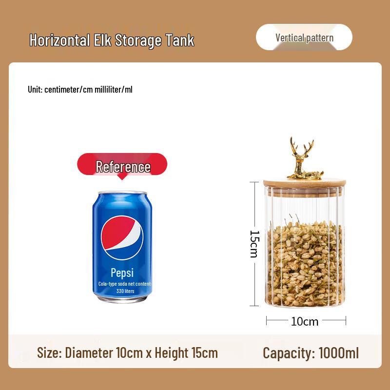 ZISIZ High Borosilicate Glass Storage Jar