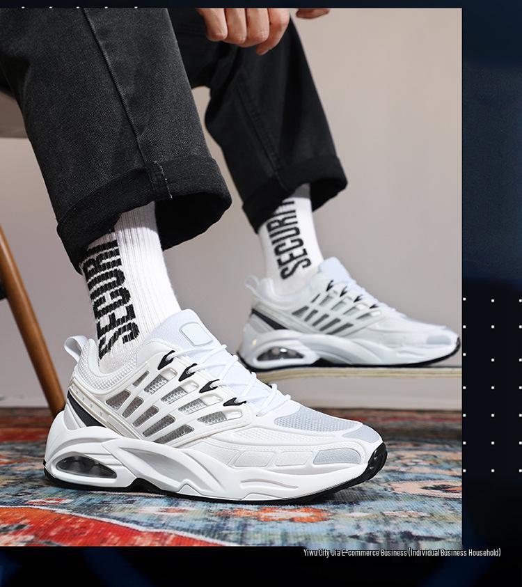 Pánské trendy prodyšné casual běžecké boty Flyknit s přidanou výškou