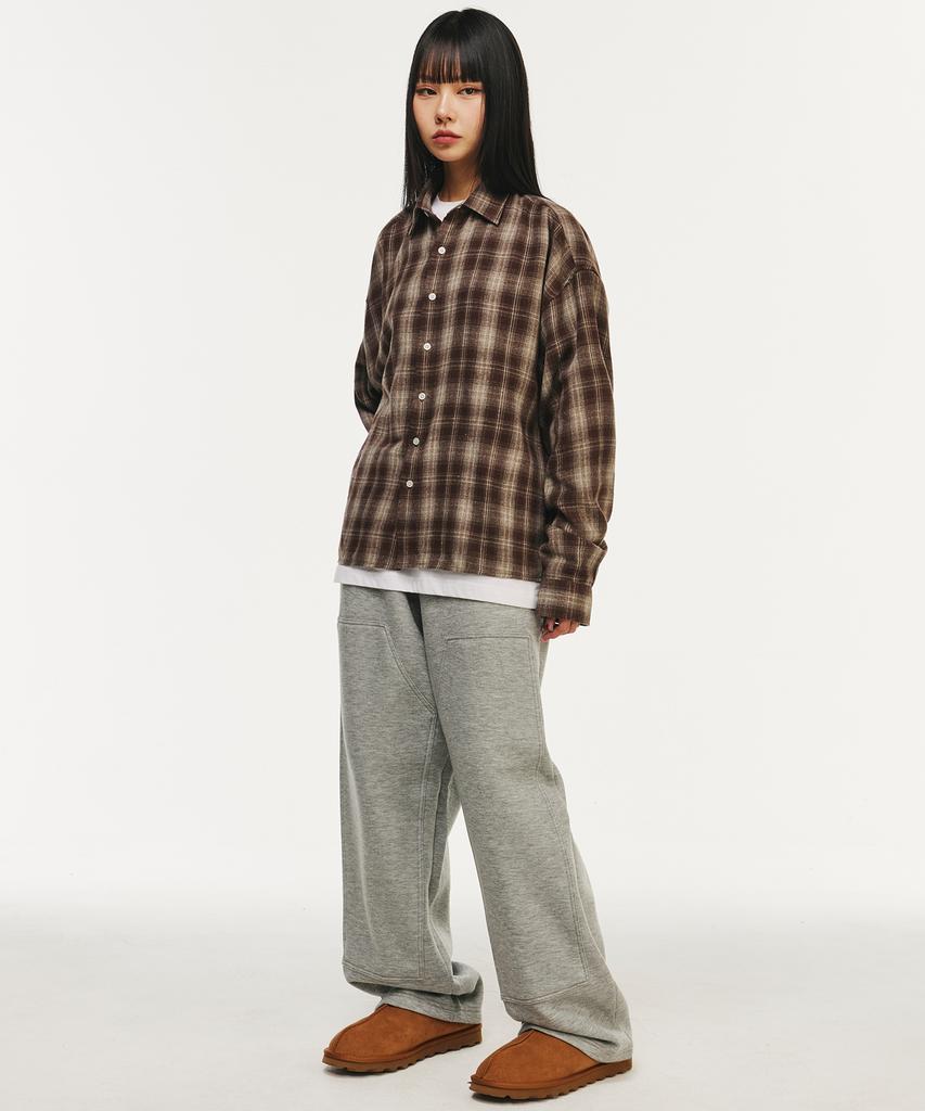 SIGNATURE Crop Check Shirt [Brown]