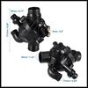 Thermostat Housing Assembly Replacement for BMW 135i 2011-2013, No.11537601158 Plastic Metal Black 1 Pc
