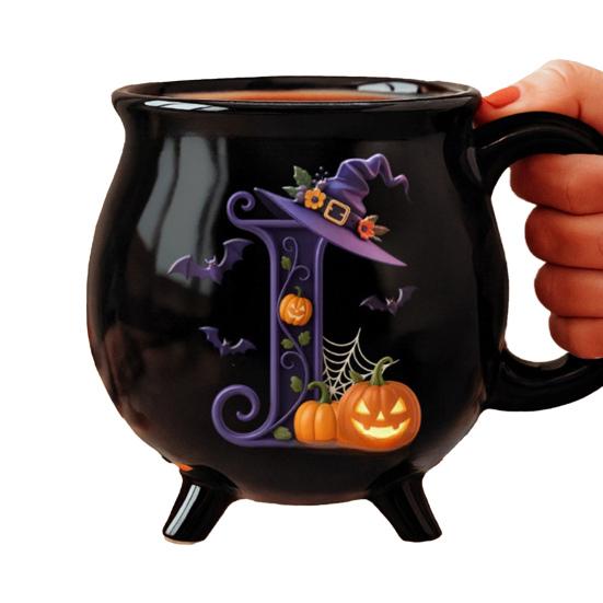 Yousheng 12oz Witch Cauldron Mug Personalized Halloween Coffee Mug Ceramic Witches Brew Tea Cup Halloween Birthday Gift for Women Besties Family