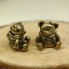 Cute Sitting Bear Brass Knife Bead EDC DIY Woven Bracelet Lanyard Pendants Keychain Accessories Hangings Trinkets