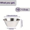 Stainless Steel Korean Style Seasoning & Sauce Dish with Cup for Salad Dressing and Dips