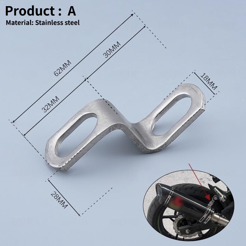 1/2/3 Pcs Z/L Type Motorcycle Modified Exhaust Pipe Bracket Stainless Steel Fixing Bracket Motorcycle Spare Parts
