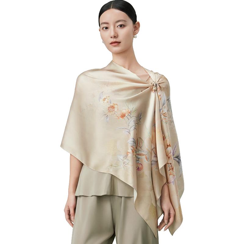 Shanghai Story 100% Mulberry Silk Printed Scarf 170cm x 50cm