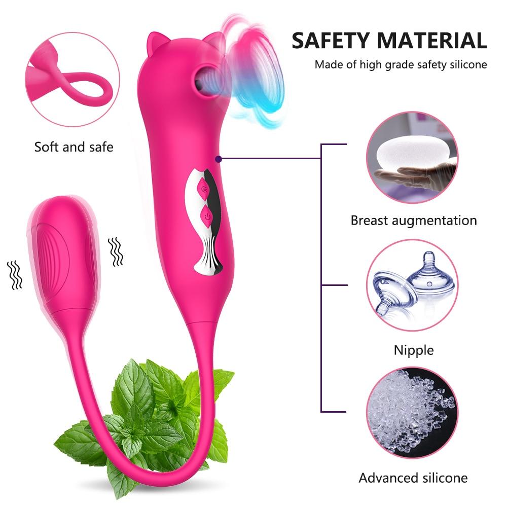 Powerful Clit Sucker Nipple Vibrator Female Sex Toys for Women Clitoris Stimulator Vibrating Erotic Goods for Adults