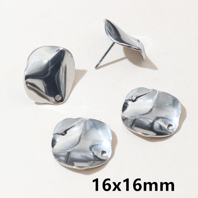20pcs Irregular Polygonal Geometric Earring Stud Posts Stainless Steel Gold DIY Earrings Jewelry Making Accessories Findings
