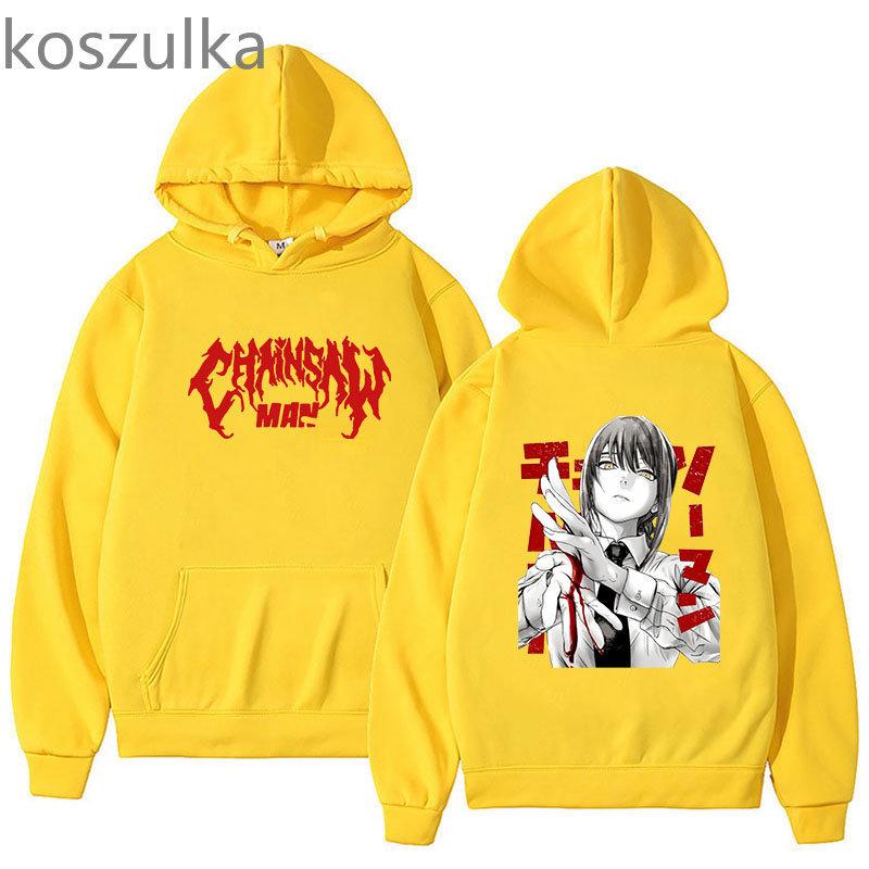 Chainsaw Man Makima Autumn Winter Men Hoodie Vintage Unisex Pullover Men Vintage Graphic Hoody Tops Oversize Clothing