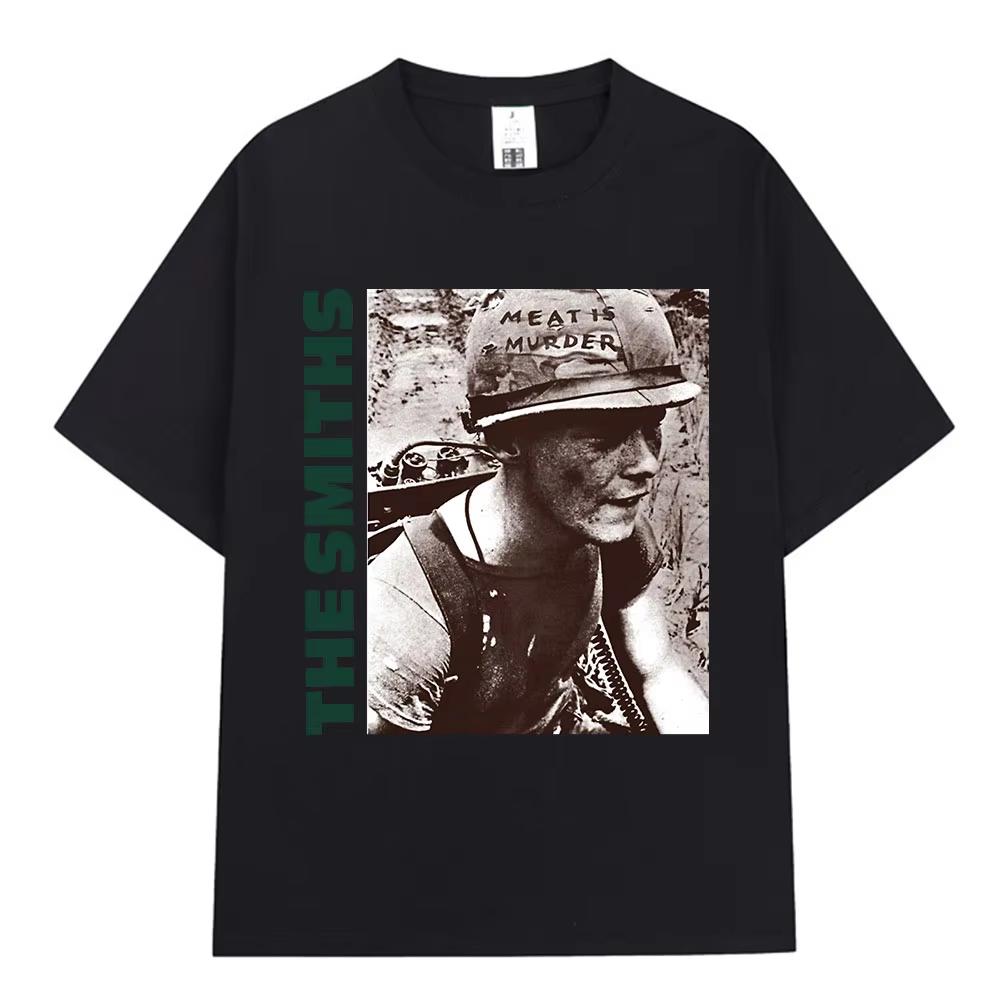 1980er Indie The Smiths The Queen Is Dead T-Shirt Morrissey X T-Shirt Vintage Punk Rock Formation Baumwoll-T-Shirt