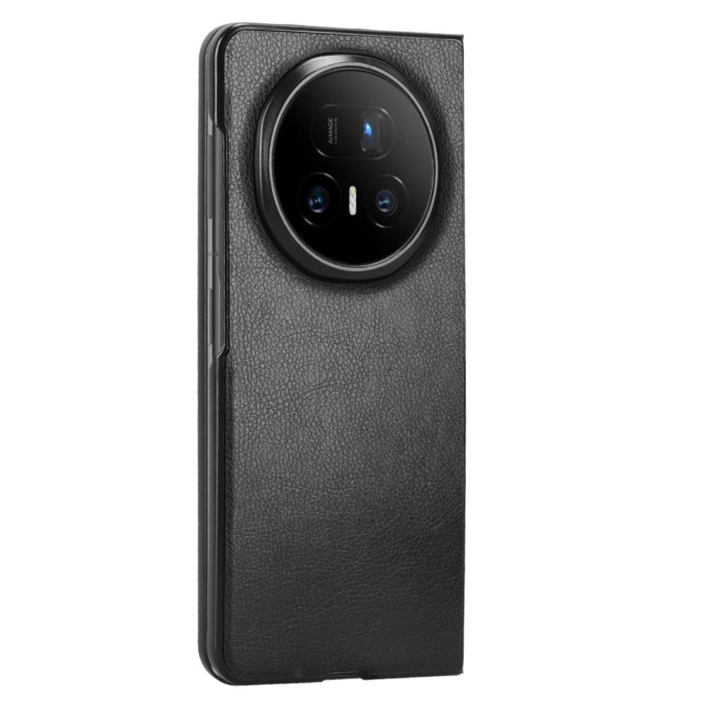 For Honor Magic V5 5G Case Litchi Texture PU Leather + PC Phone Cover