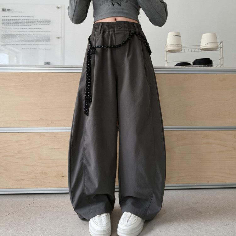 Autumn 2026 Girls' Polka Dot Wide-Leg Casual Sports Pants