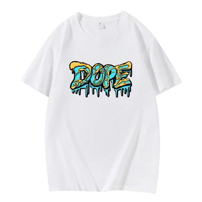 2025 Men's Summer Fashion Short Sleeve Casual Crew Neck Cotton Tee 'Dope' Print Design Men's Trendy T-Shirt Sale Bestseller