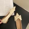 Fashion Flat Shoes for Women 2025 Spring  Autumn Pointed French Bow Solid Casual Plus Size  42 43 44 Women's Shoes Ladies loafers women