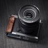 Iborrys Premium Solid Wood Camera Compatible with Panasonic LUMIX S9 Dedicated Quick Release Handcrafted Premium Retro Natural Wood Handle Silver
