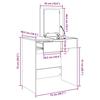 VidaXL Coiffeuse avec miroir blanc 73x46,5x120 cm, table de maquillage, coiffeuse de chambre à coucher, coiffeuse avec 848220