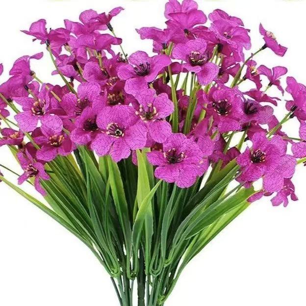 Artificial Spring Garden Flowers: Outdoor Simulation Grass and Floral Decoration