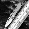 MINI Titanium Alloy Folding Knife Keyhole Can Be Opened 7Cr Steel Blade EDC Portable Keychain Pendant Unpacking Express Gadge