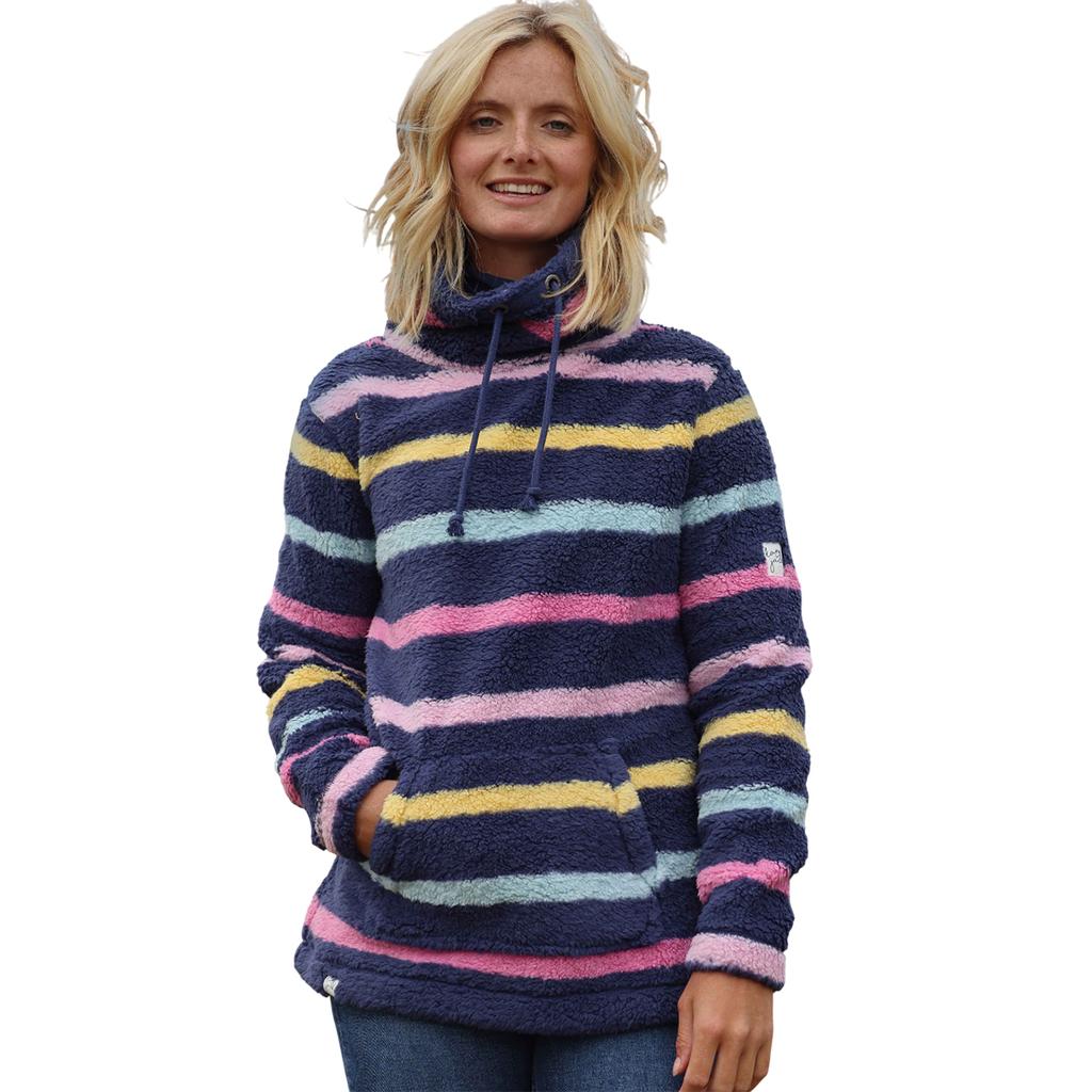 Lazy Jacks Womens/Ladies Striped Pique Sweatshirt