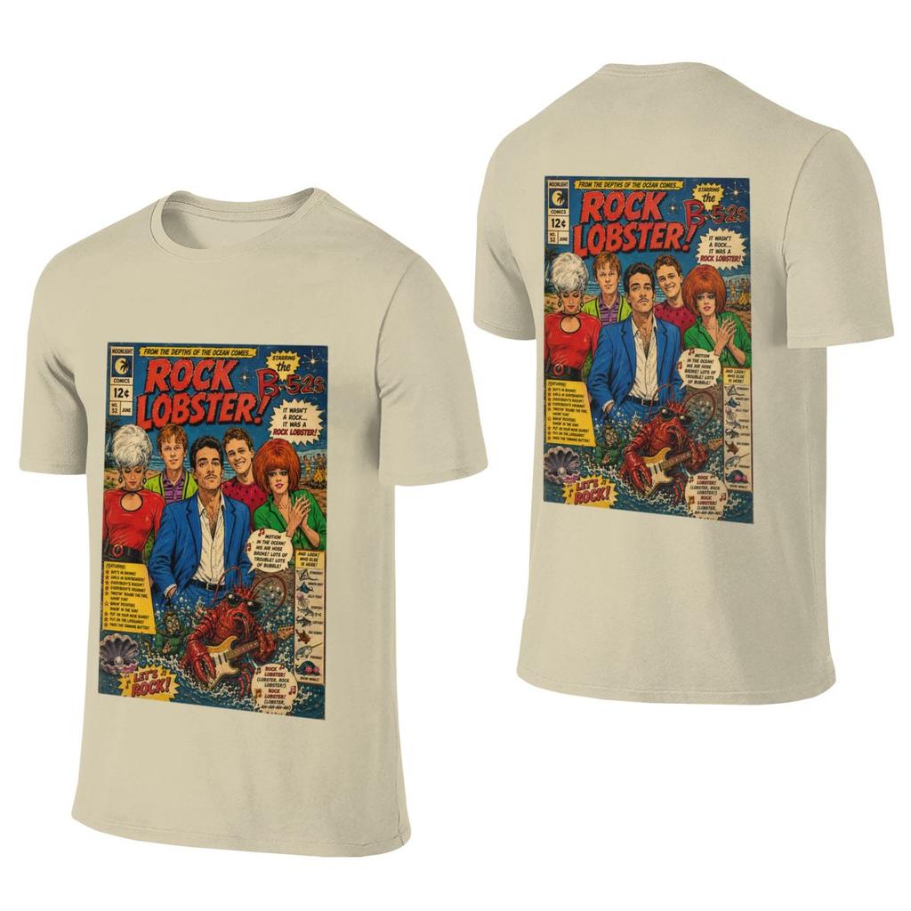 Rock Lobster B52s Comic Full Of Cotton Feeling Reversible Tshirt Sports Minimalist Quickdrying Unisexs Tshirts