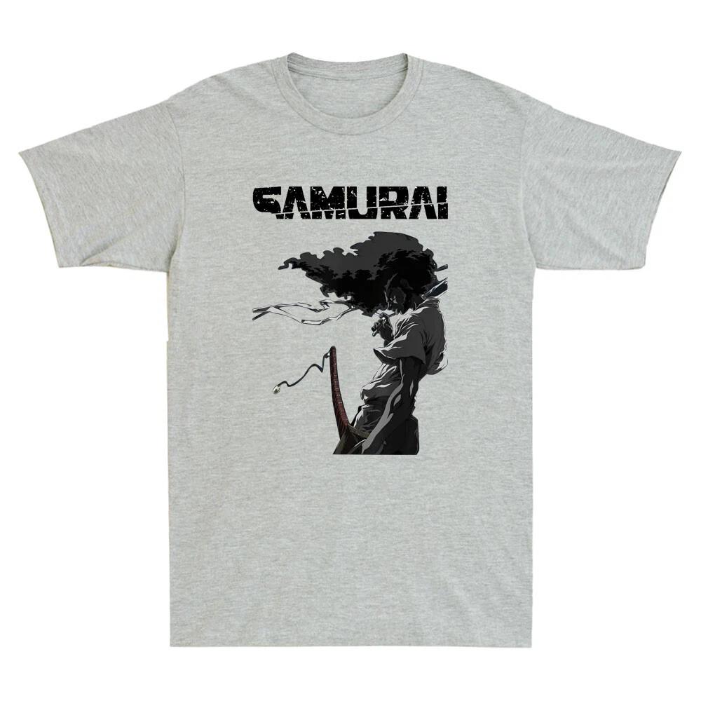 The Coolest Afro Samurai Japanese Anime Funny Cartoon Meme Vintage Men s T-Shirt S