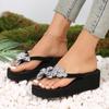 Fashion Holiday Beach Summer Shoes For Women Open Toe Flatform Wedge Casual Slippers Cake Thick Sole Cushion Sandal Pinch Toe Shoes