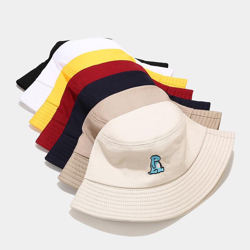 New cute cartoon little dinosaur pattern bucket hat male and female students outdoor leisure visor tide basin hat