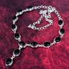Black Onyx Handmade Gemstone Necklace, 925 Solid Sterling Silver Necklace Antique Jewelry, For Engagement Gift