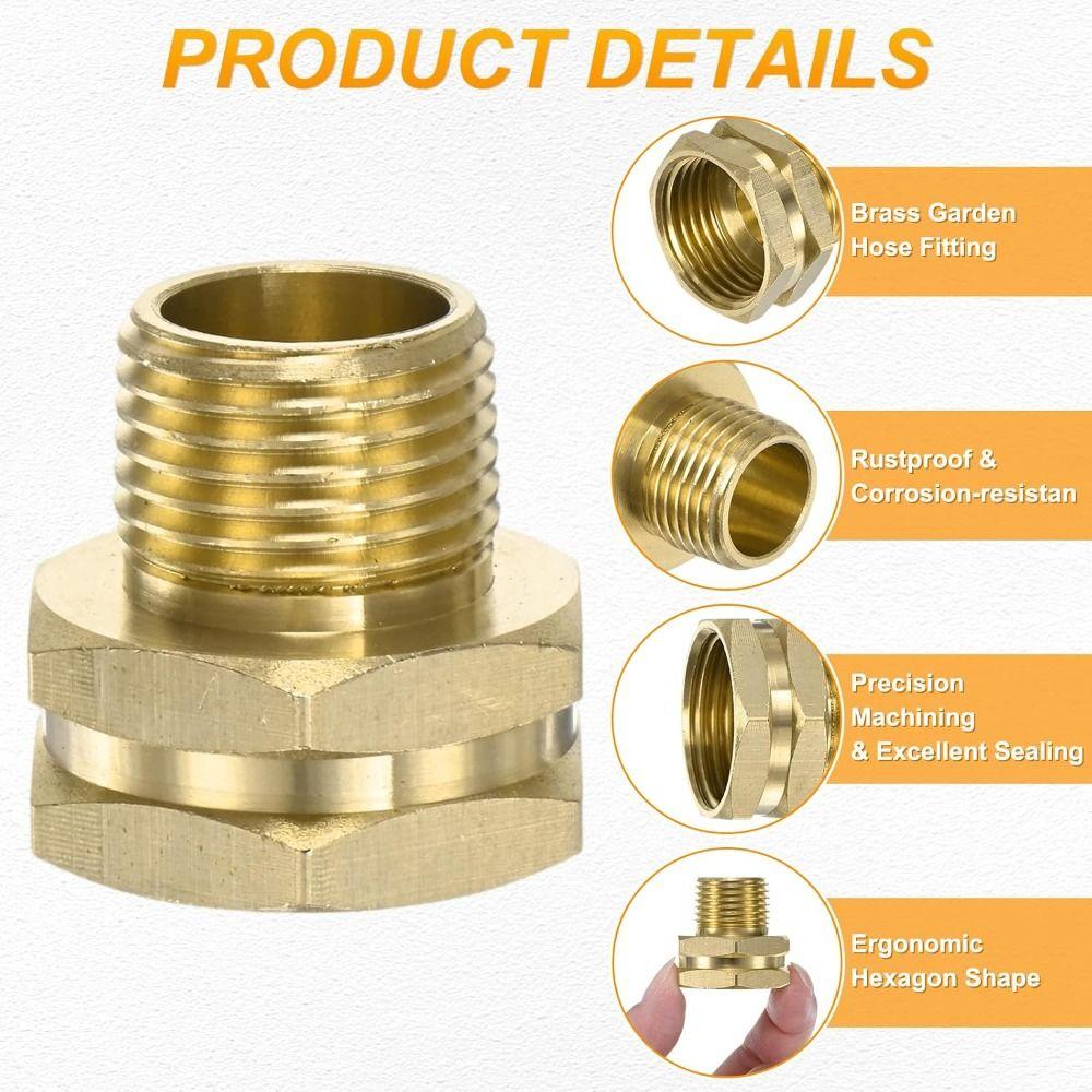 1/2" 3/4" NPT Male Garden Hose Fitting Brass Quick Connect Adapter Durable Coupling Joint